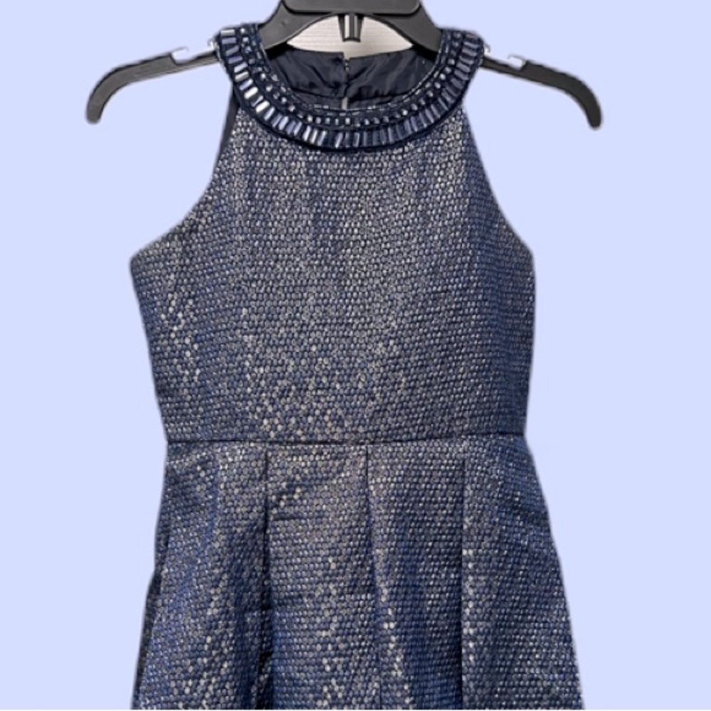 Rare Editions blue and silver dress 12